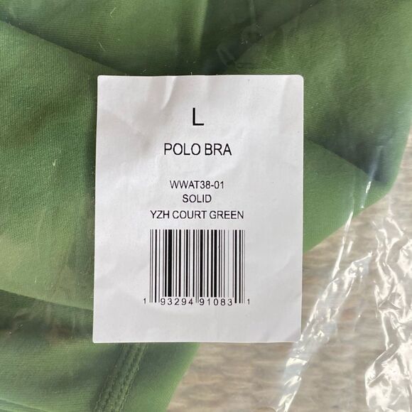 WeWoreWhat Polo Bra in Court Green Size Large NWT - Picture 9 of 10